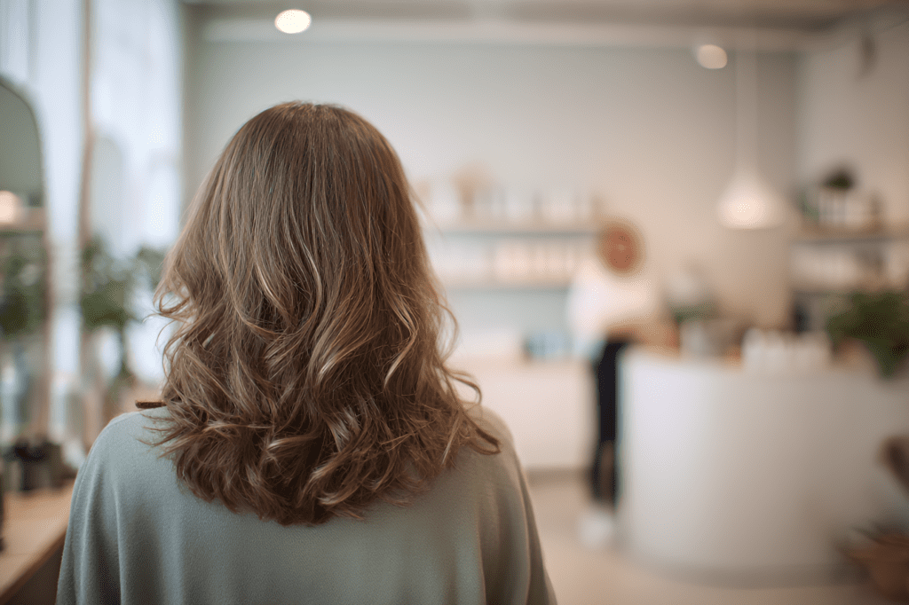 Kaunis taipuisa ja tumma peruukki