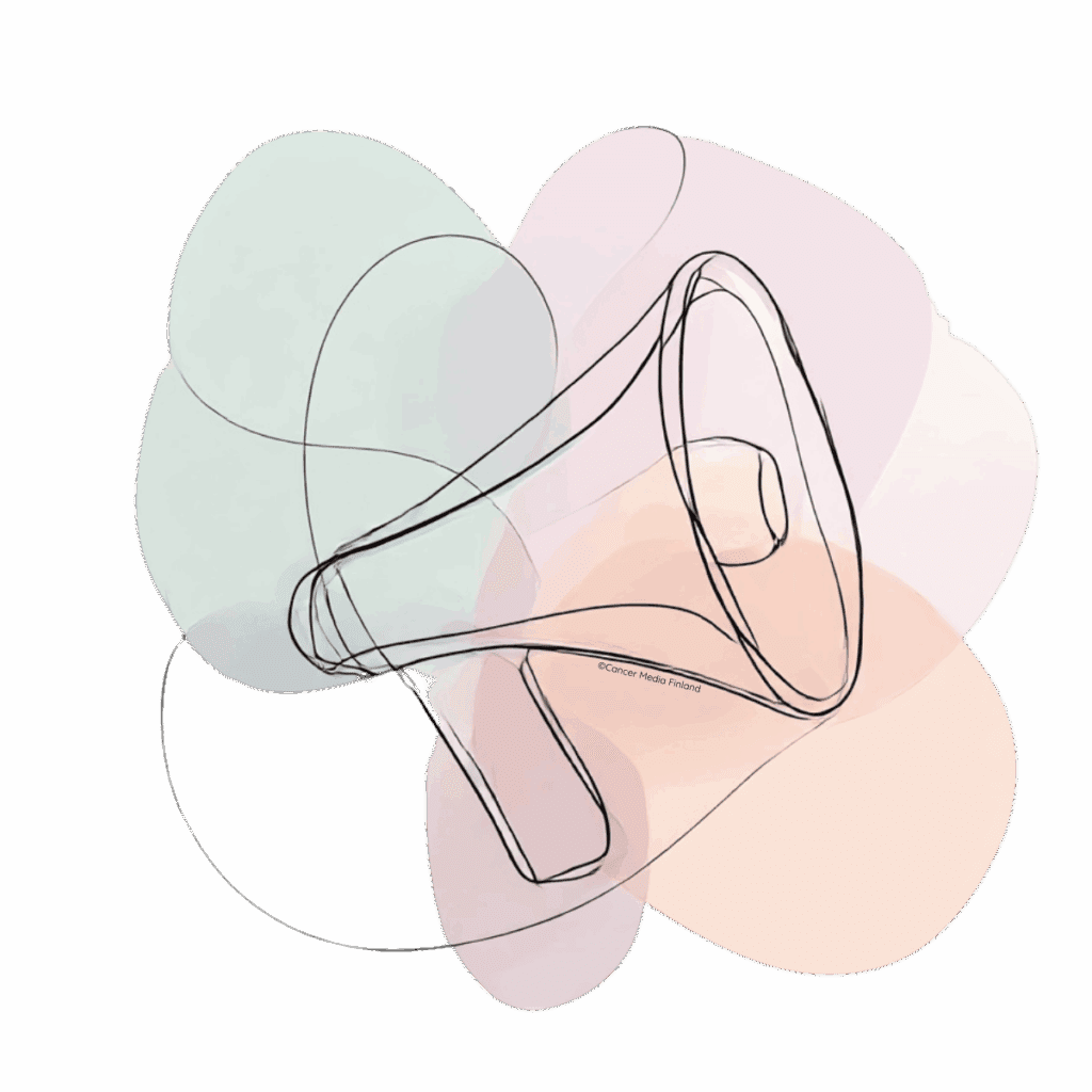 Kuvituskuva Megafonista, viitaten median tiedottamiseen