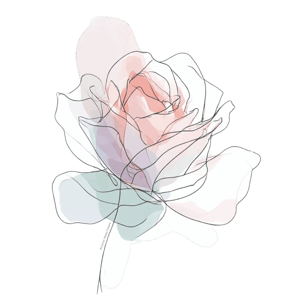 kuvituskuva ruususta, kuvaa rintasyövästä toipuneiden kokemuksia